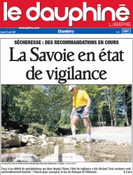 Le Dauphiné Libéré titre sur la sécheresse.